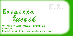 brigitta kuczik business card